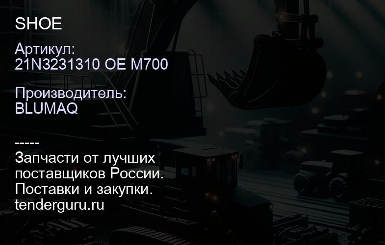 21N3231310 OE M700 SHOE | купить запчасти